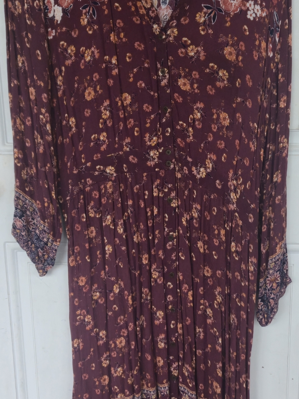 Knox Rose Burgundy Floral Maxi Dress